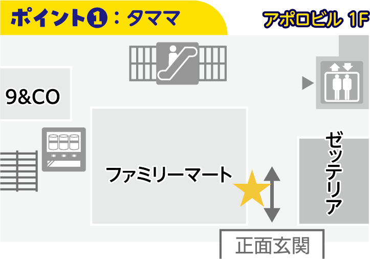 ポイント1：タママ アポロビル1階